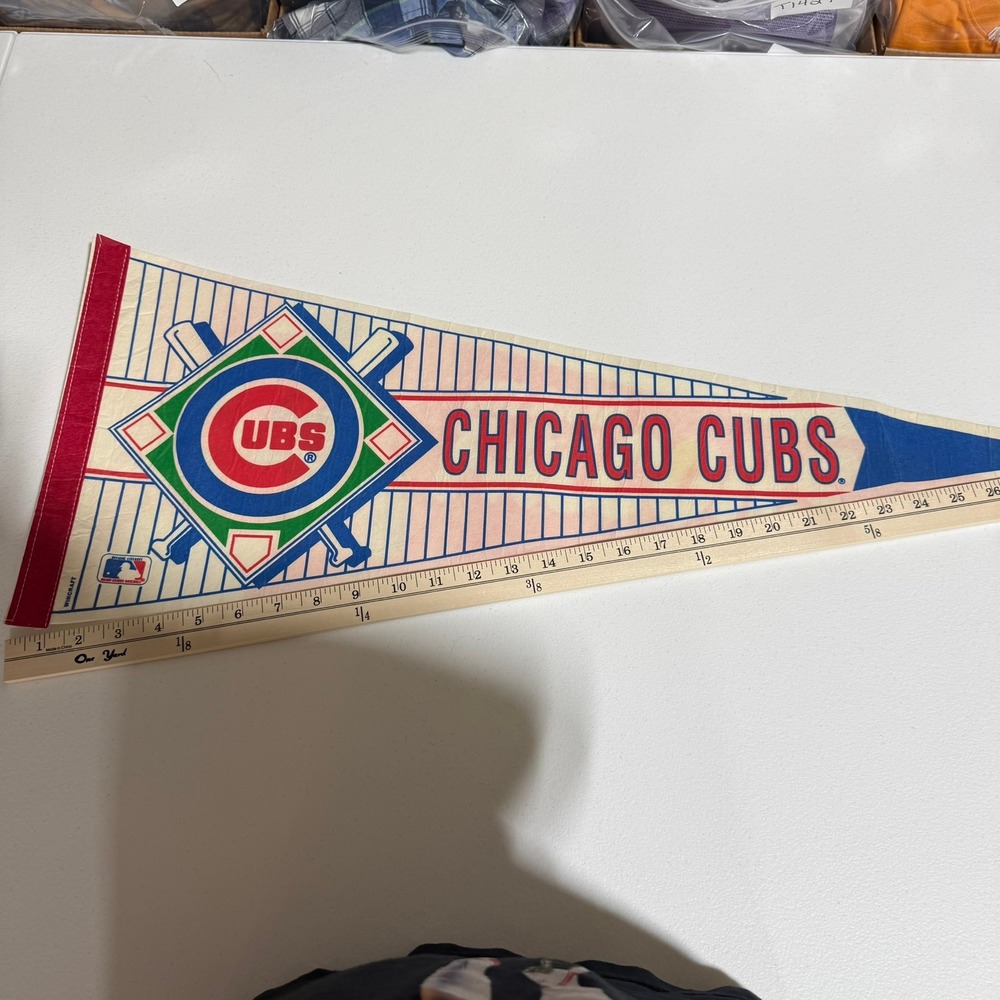 Vintage Chicago Cubs MLB Felt Pennant WinCraft Baseball Decor 25 Inch